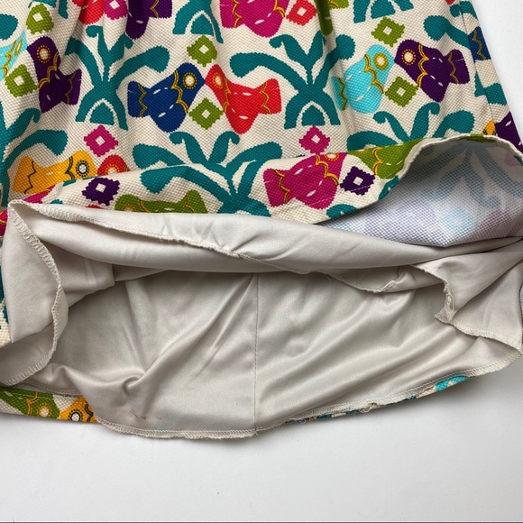 Judith March Aztec Bird Print Dress Multicolored M - Picture 4 of 11